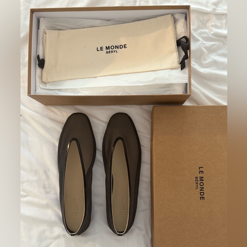 Le Monde Beryl glitter mesh sandals
